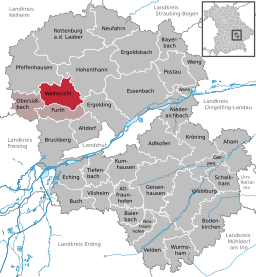 Läget för Weihmichl i Landkreis Landshut