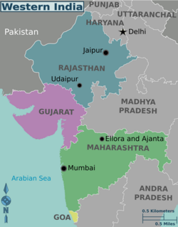 Location of पश्चिमभारतम्