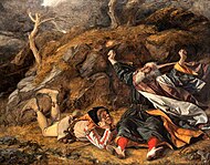 King Lear en de dwaas in de storm, 1851