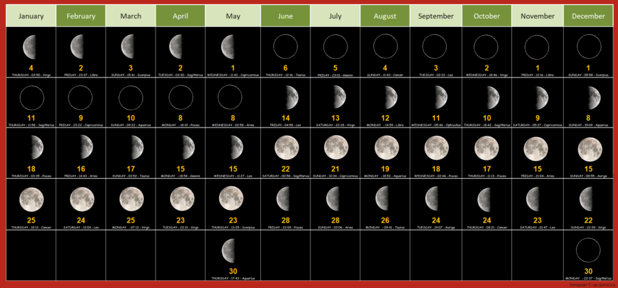 MMXXIV Lunar Calendar