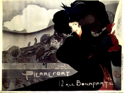 Affiches et estampes Pierrefort, affiche lithographiée (Paris, 1897-1898)