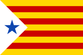 Estelada con stella blau (Usate in alicun manifestationes de studiantes in le annos 1960).