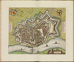 Mapa de la ciutat de Deventer (1698) per Frederik de Wit