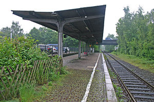Bahnsteig in Gladbeck Ost