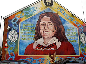 A mural dedicated to republican hunger striker...