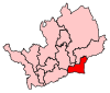 A fairly small constituency in the southeast part of the county.