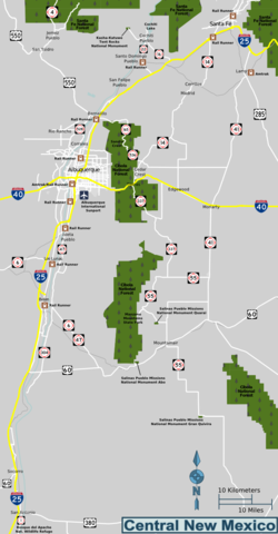 Nuovo Messico centrale - Localizzazione