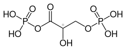 Strukturformel von 1,3-Biphosphoglycerinsäure