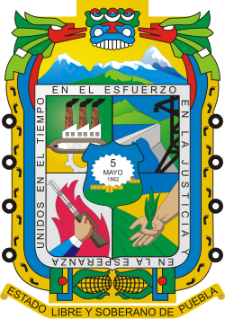 Escudo de Armas del Estado de Puebla.