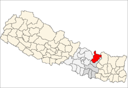 Localização de Dolkha no Nepal