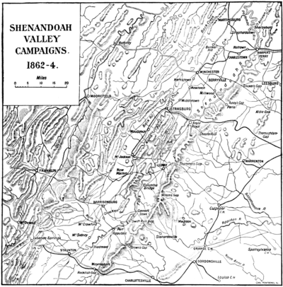 Shenandoah Valley Campaigns 1862-4.