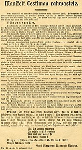 newspaper clipping of Estonian Declaration of Independence