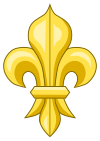 The fleur-de-lis is often a symbol of New Orleans and its sports teams. Fleur de lys (or).svg