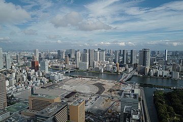 Tsukijin kalatorin alue torin siirron jälkeen vuonna 2019