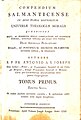 Tratado de teología moral impreso en dos tomos en folio que suman 1327 páginas (1797)