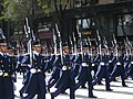 Cadetes del Colegio del Aire en un desfile.