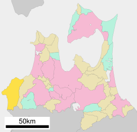 Lokasi Fukaura di Prefektur Aomori