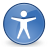 logo de accesibilidad de GNOME: una versión esquemática del Hombre de Vitruvio
