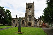 Holy Trinity Church, which includes the Parr Chapel and prayers written by the hand of Queen Catherine Parr Holy Trinity Church, Kendal (6947).jpg