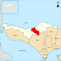 Peta kecamatan Banjar ring Kabupatén Buléléng, Bali