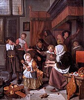 The Feast of Saint Nicholas by Jan Steen (c. 1665-1668) Jan Steen - Het Sint-Nicolaasfeest (2).jpg