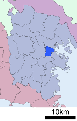 Naka'nın Yokohama'daki konumu