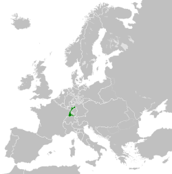  Duchy of Baden ở Châu Âu vào năm 1815. 