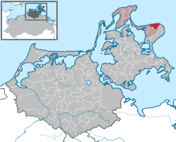 Läget för kommunen Lohme i Landkreis Vorpommern-Rügen