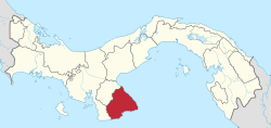 Lossantosa province Panamas kartē