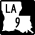 Louisiana Highway 9 marker