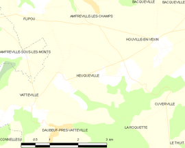 Mapa obce Heuqueville