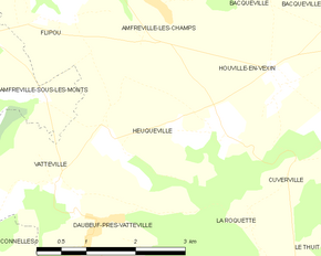 Poziția localității Heuqueville