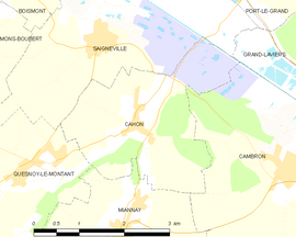 Mapa obce Cahon
