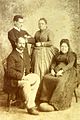 Sur la photo : à droite Marie Camus du Martroy (1813-1892), avec sa fille Blandine (1841-1909), son gendre Charles (1830-1908), comte de la Forest Divonne et son petit-fils François, comte de la Forest Divonne.
