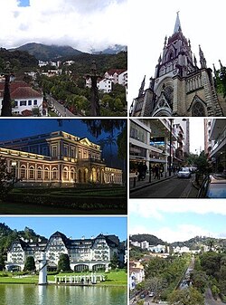Collage delle attrazioni a Petrópolis