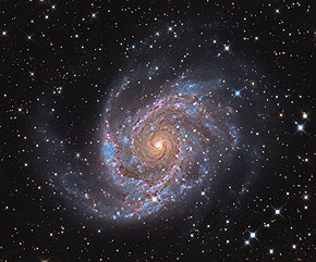 Amatérský snímek galaxie NGC 2997 (autor: Adam Block)
