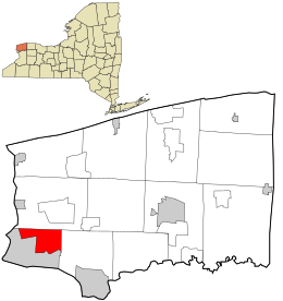 Location in Niagara County and the state of New York.