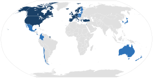 English: OECD member states. Founding member s...