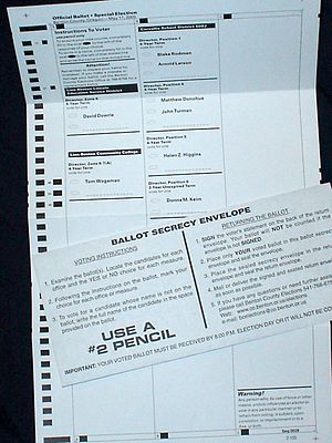 An Oregon mail-in ballot for a special electio...