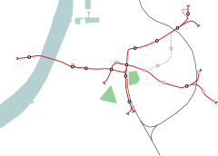 Groenplaats is located in the Antwerp premetro network