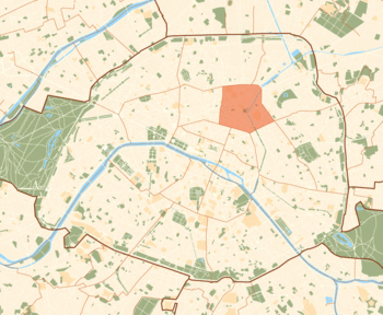 Carte des arrondissements parisien