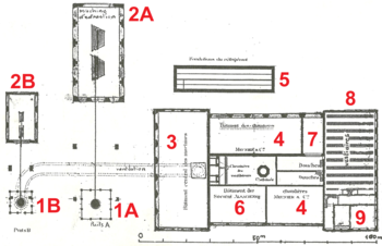 Plan de masse des bâtiments.