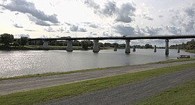Le pont David-Laperrière en 2020, vu de Pierreville