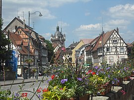 The old town from the bridge on the Ill.