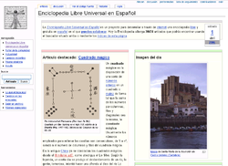 Enciclopedia Libre screenshot of April 1, 2006.