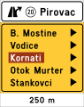 D06-1 Preliminary direction indicator for exit
