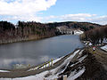 teilgeflutetes Rückhaltebecken (29. März 2006)