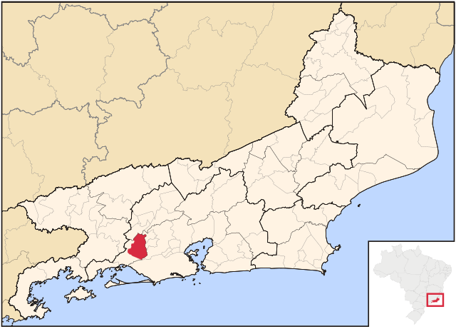 Localização de Seropédica no Rio de Janeiro