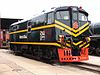 Class 5E1 locomotive E1114 at Capital Park, Pretoria, in Rovos Rail livery in 2009