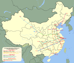 A Sanghaj–Nanking nagysebességű vasútvonal útvonala